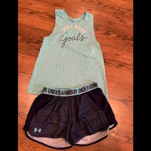 Women’s Under Armour shorts & tank sz small